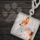 Modern Playful Simple Elegant Chic Pet Photo Charm<br><div class="desc">This simple and classic design is composed of serif typography and add a custom photo of your pet.</div>
