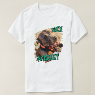 Modern Playful Simple Grunge Custom Pet Photo T-Shirt