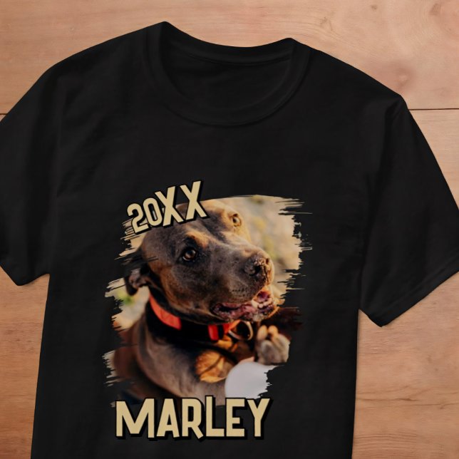Modern Playful Simple Grunge Custom Pet Photo T-Shirt (Creator Uploaded)