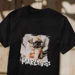 Modern Playful Simple Grunge Custom Pet Photo T-Shirt<br><div class="desc">This simple and classic design is composed of serif typography and add a custom photo of your pet.</div>