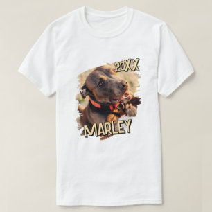 Modern Playful Simple Grunge Custom Pet Photo T-Shirt