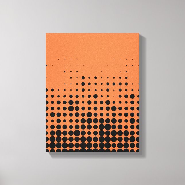 Modern, playful, urban geometric circle pattern canvas print (Front)