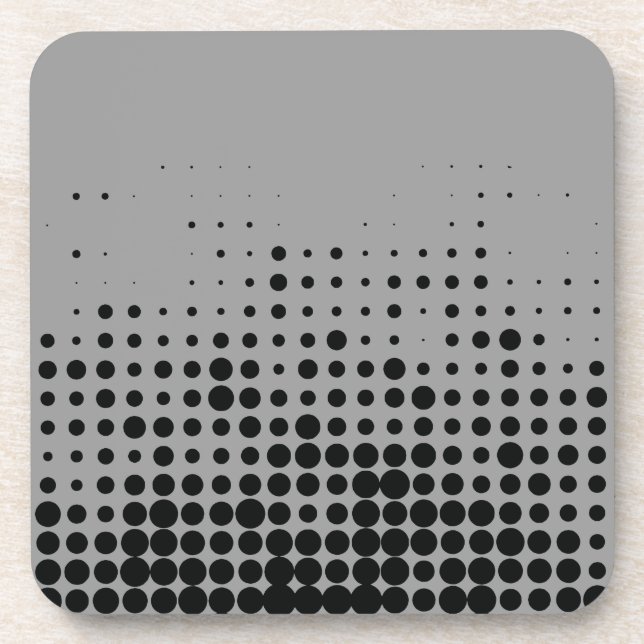 Modern, playful, urban geometric circle pattern coaster (Front)