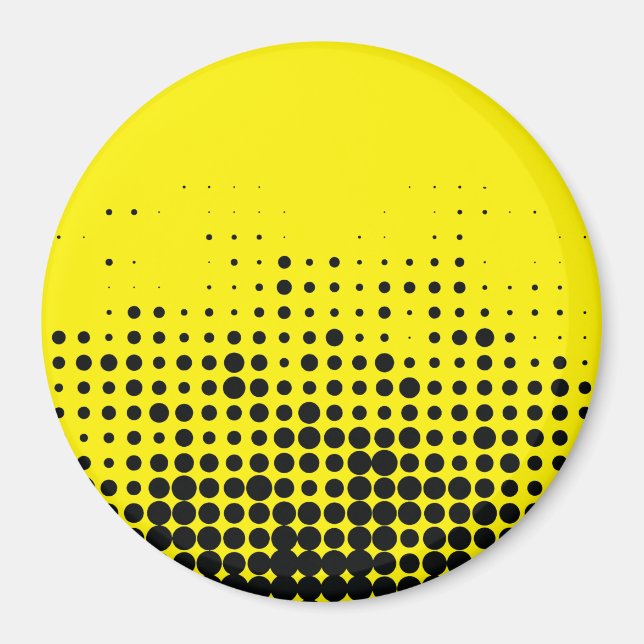 Modern, playful, urban geometric circle pattern magnet (Front)
