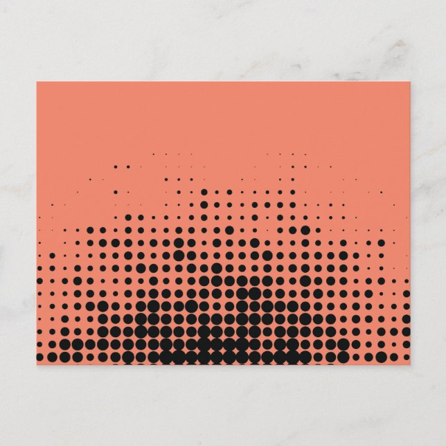 Modern, playful, urban geometric circle pattern postcard (Front)