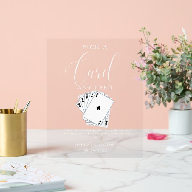 Modern Playing Cards Wedding Guest book Sign (Wedding)