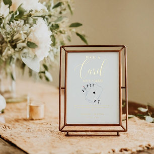 Modern Playing Cards Wedding Guest book Sign