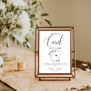 Modern Playing Cards Wedding Guest book Sign