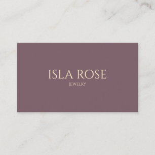 Modern Plum Purple & Cream Business Card
