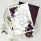 Modern Plum Purple Geometric Marble Floral Wedding