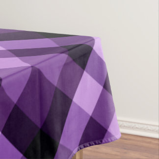 Modern Plum Purple Plaid Pattern Small Tablecloth
