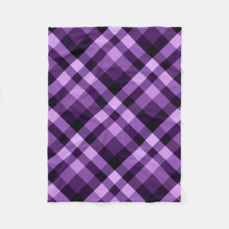 Modern Plum Purple Plaid Small Fleece Blanket