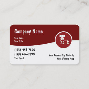 Modern Plumber Faucet Design Business Card
