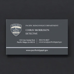 Modern Police Officer Law Enforcement Business Card