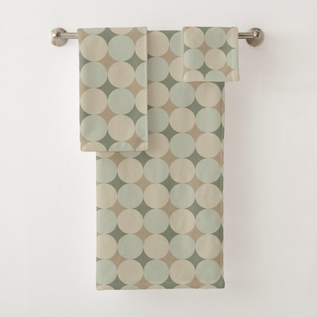 Modern Polka Dot Print bath towel set (Insitu)