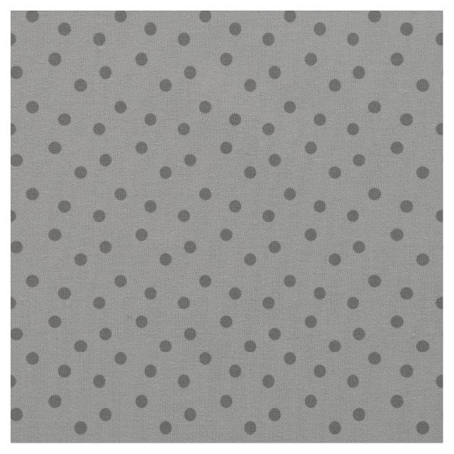 Modern Polka Dots 2 on Gray Fabric (Close Up)