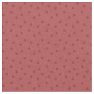 Modern Polka Dots 2 on Muted Red Fabric