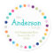 Modern Polka Dots Address Label Sticker