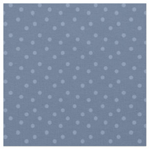 Modern Polka Dots on Gray-Blue Fabric