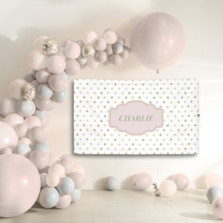 Modern Polkadot Name Banner
