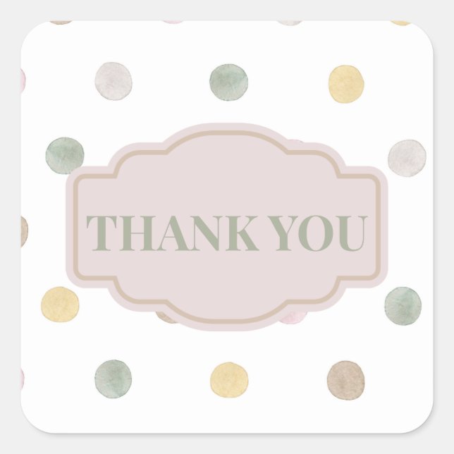 Modern Polkadot Party Stickers (Front)