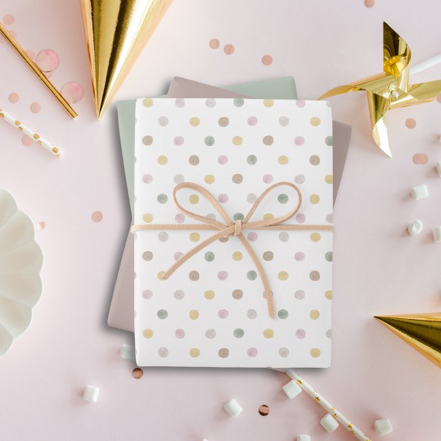 Modern Polkadot Wrapping Paper Set (Creator Uploaded)
