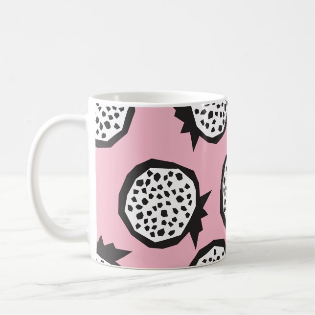 Modern Pomegranate: Abstract Seamless Style Coffee Mug (Left)