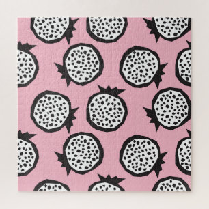 Modern Pomegranate: Abstract Seamless Style Jigsaw Puzzle