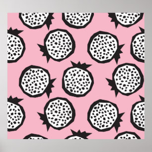 Modern Pomegranate: Abstract Seamless Style Poster