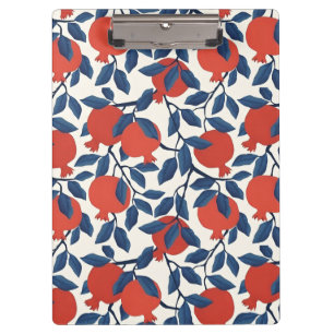 Modern pomegranate pattern clipboard