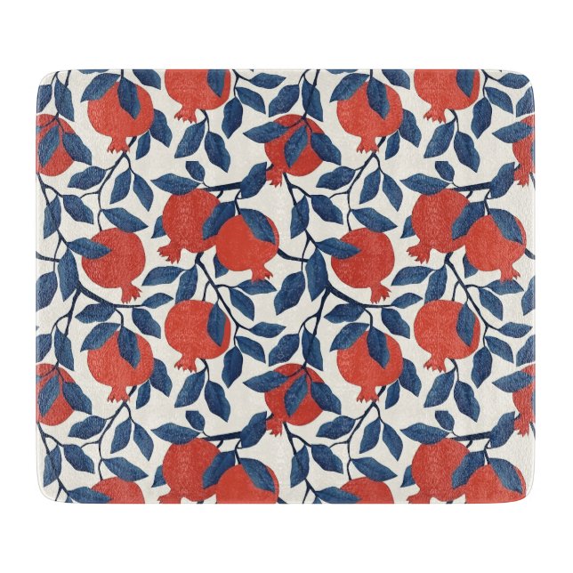 Modern pomegranate pattern cutting board (Front)