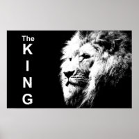 Modern Pop Art Black&White Lion Head Elegant