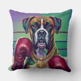 Modern Pop Art Boxer Dog Boxing Athlete 360° Cushion