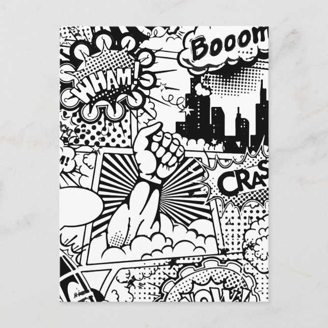 Modern Pop art  Holiday Postcard (Front)