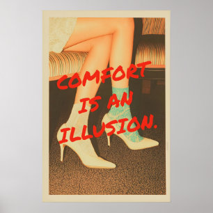 Modern Pop Art Print Comfort Is an Illusion