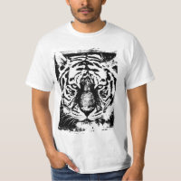 Modern Pop Art Tiger Face Mens Value White