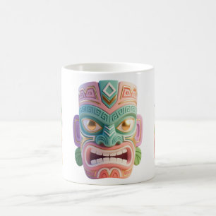 Modern Pop Art Tiki Head Mask Coffee Mug