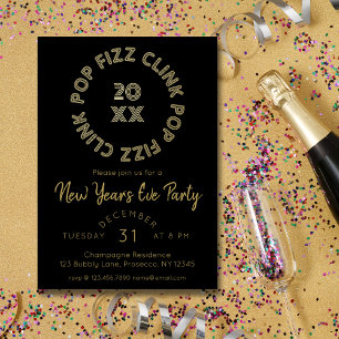 Modern Pop Fizz Clink New Year's Eve Party