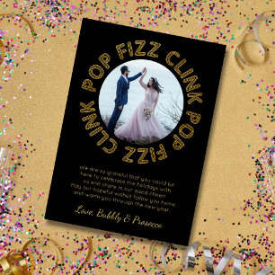 Modern Pop Fizz Clink Typography Happy New Year