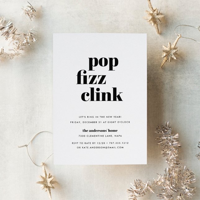 Modern Pop | New Year's Eve Party Invitation (Creator Uploaded)