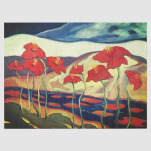 Modern Poppies Tissue Paper