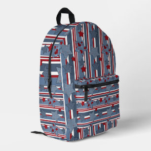 Modern Popular Patriotic Youth Stars Printed Backpack