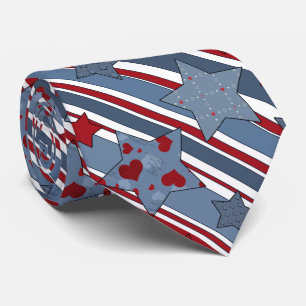 Modern Popular Patriotic Youth Stars Tie