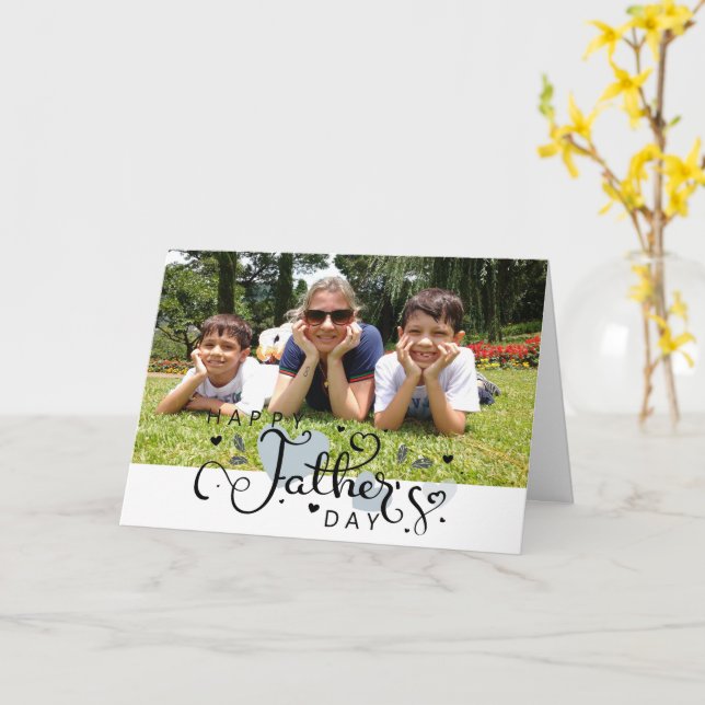Modern Portrait Father's Day Card (Yellow Flower)