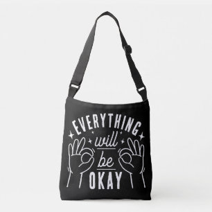 Modern Positivity Typography Motivational Crossbody Bag