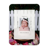 Modern Postage Stamp Photo Birth Baby Thank You