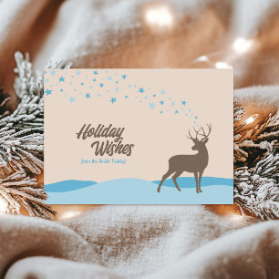 Modern Postcard script calligraphy Holiday Wishes