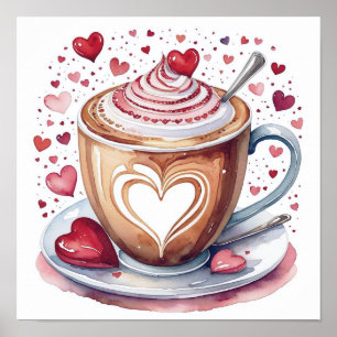 Modern poster art print coffee