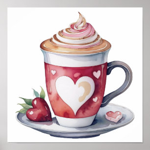 Modern poster art print coffee