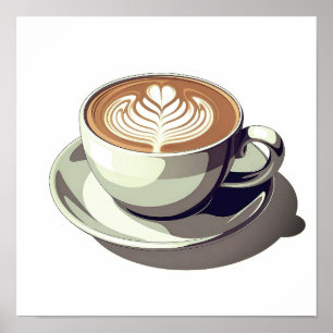 Modern poster art print coffee